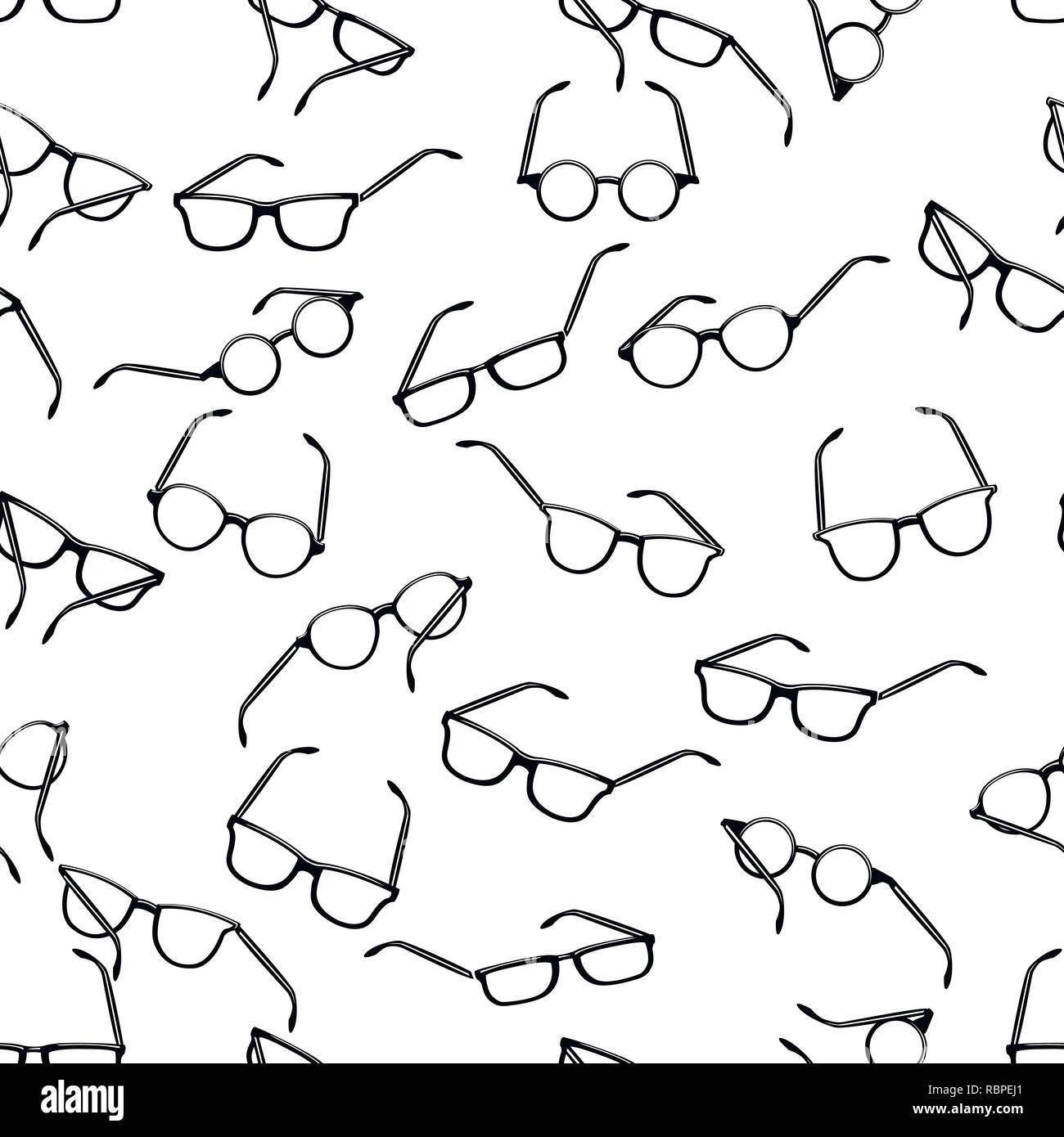 Seamless retro sunglasses on white background Stock Vector Image & Art