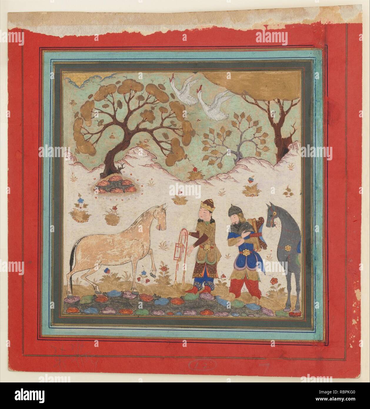 ‘Rustam Captures Rakhsh‘, Folio from a Shahnama (Book of Kings Stock ...