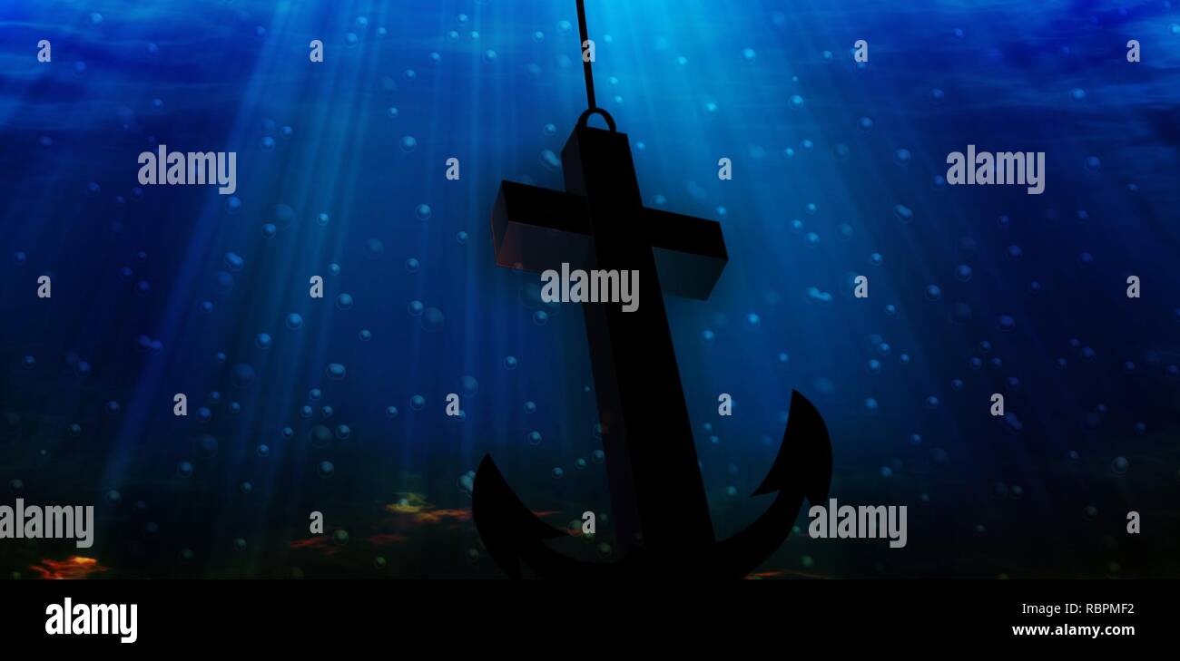 ‘The cross‘, an anchor Stock Photo Alamy