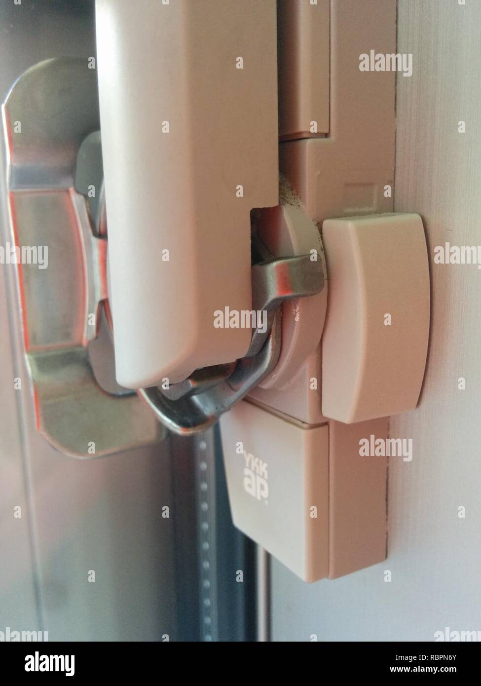 Ykk Ap Lock On A Japanese Balcony Door Showing All