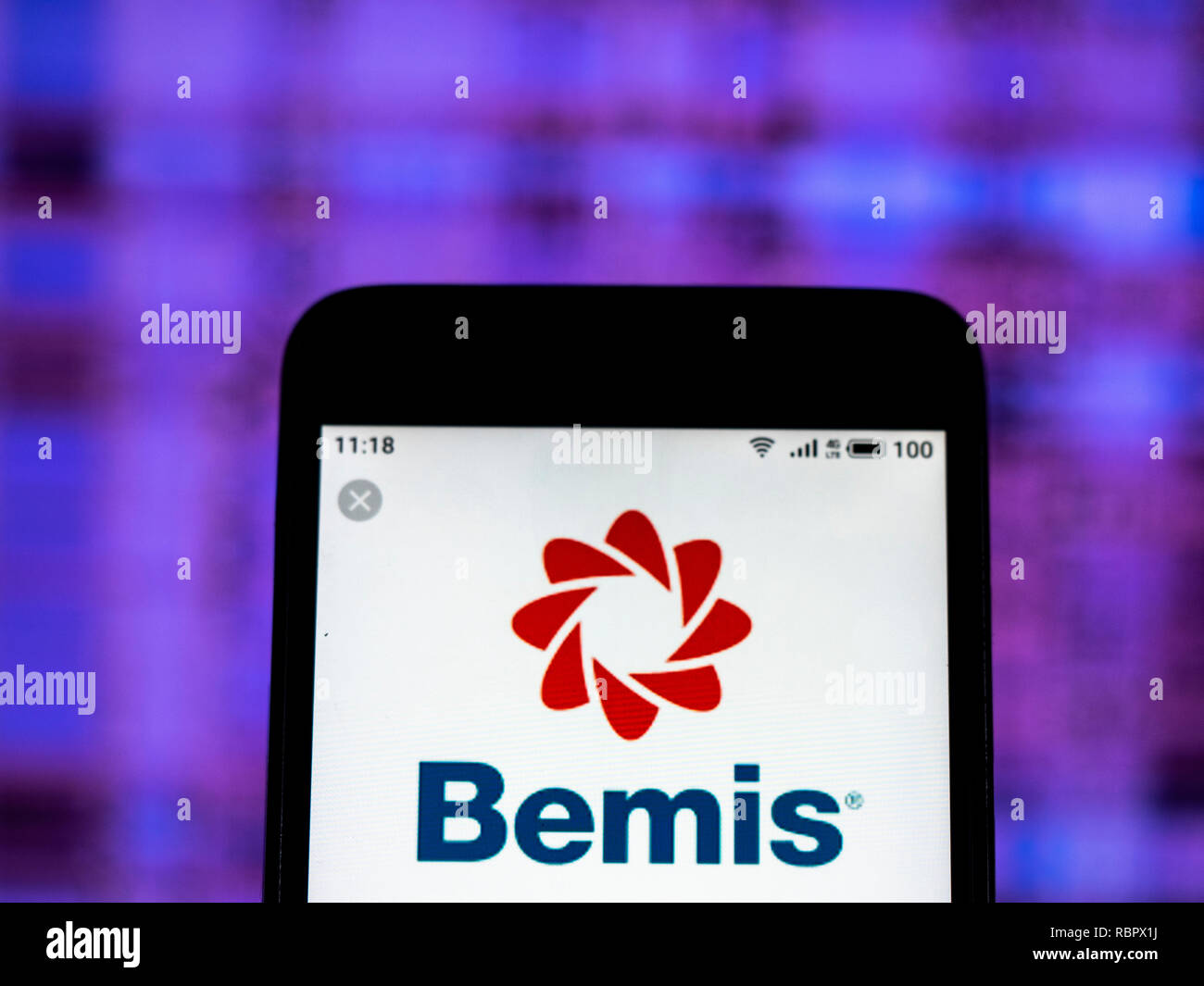 Bemis Manufacturing Company logo seen displayed on smart phone Stock Photo Alamy