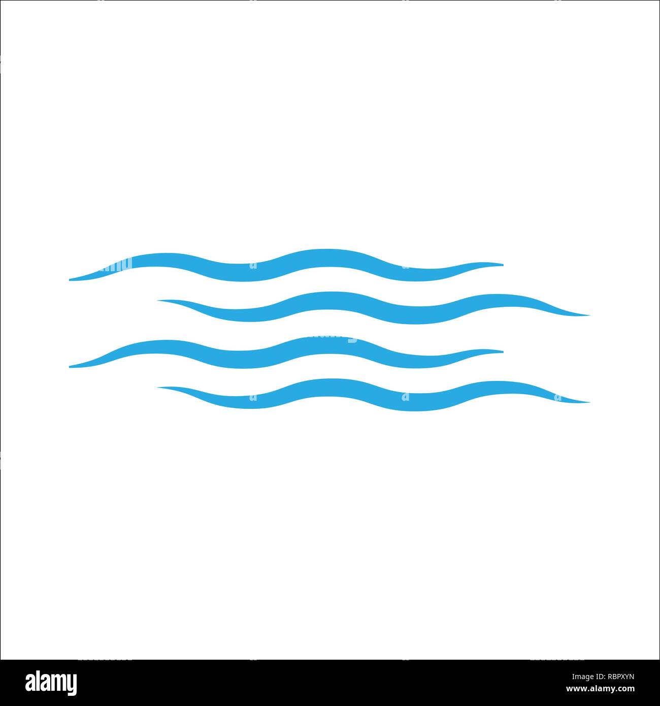 Wave icon white background. Vector Flat Stock Vector Image & Art - Alamy