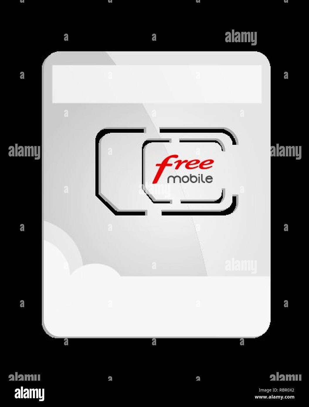 0000030 486px-Carte SIM Free Mobile Recto Stock Photo - Alamy