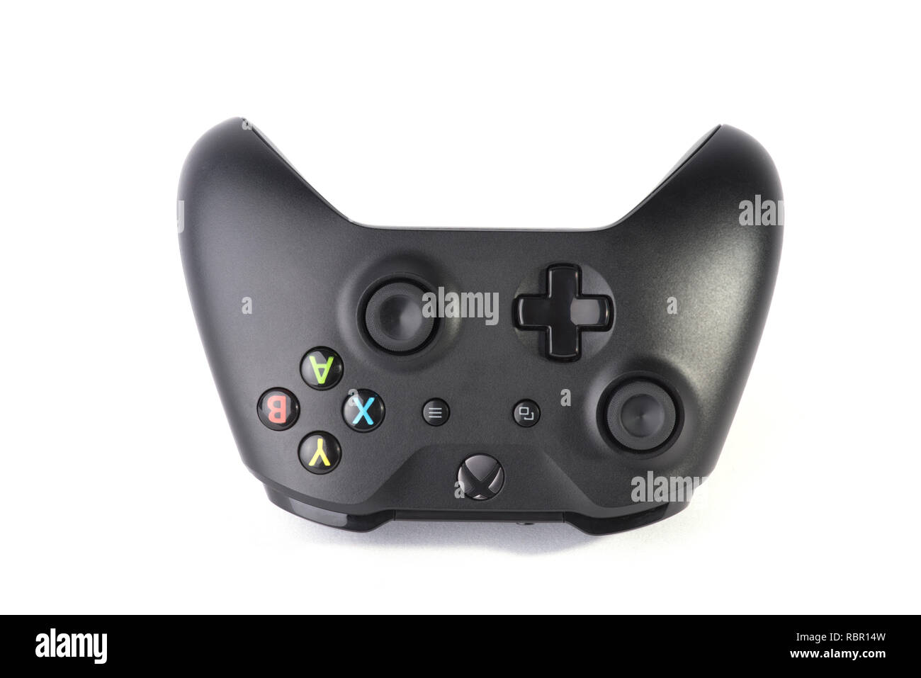 X BOX One X game play station controller isolated on white background. Stock Photo