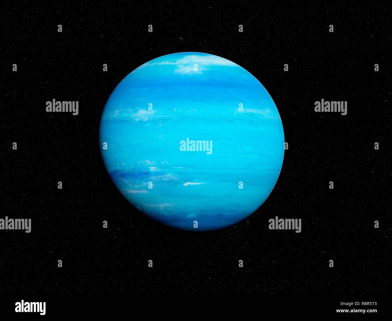 Illustration of Neptune. Stock Photo