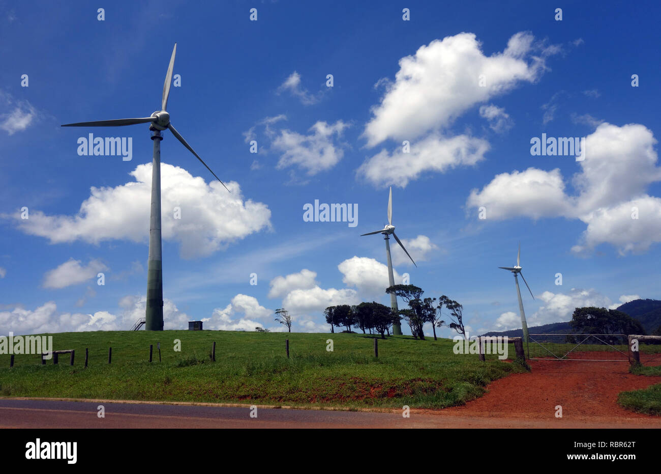 Windy Hill wind farm, near Ravenshoe, Queensland, Australia. No PR Stock Photo