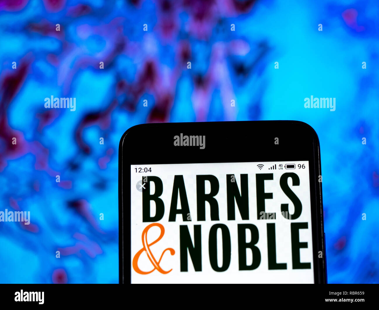 Barnes Noble Bookselling Company Logo Seen Displayed On Smart