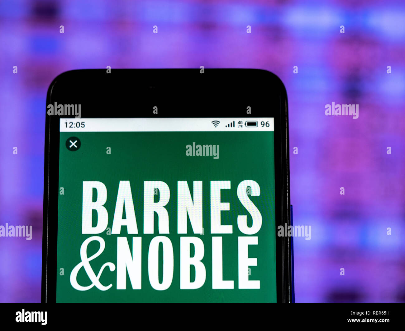 Barnes Noble Bookselling Company Logo Seen Displayed On Smart