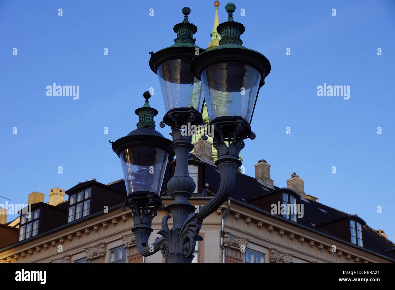 Street lamps of Copenhagen Stock Photo Alamy