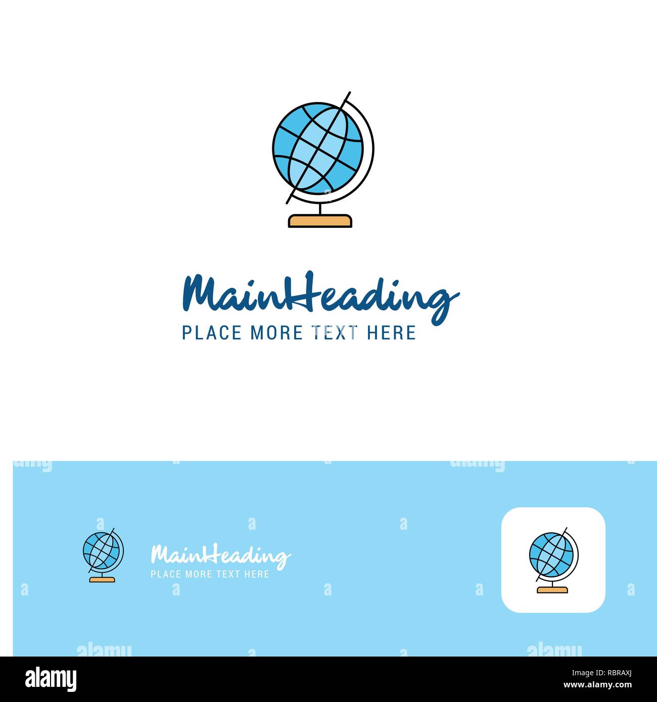 Creative Globe Logo Design Flat Color Logo Place For Tagline