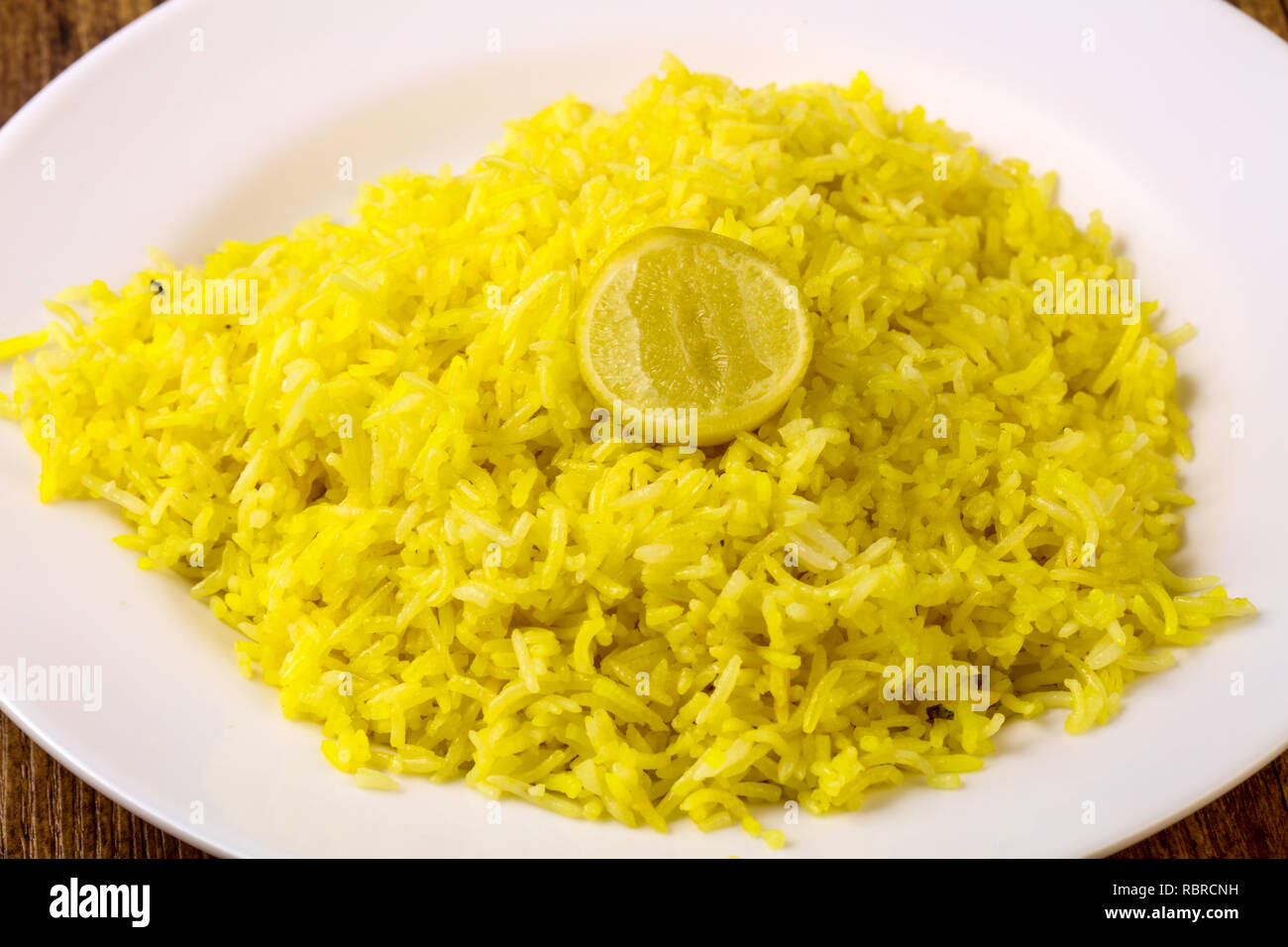 Indian traditional cuisine Yellow Rice with Lime Stock Photo Alamy