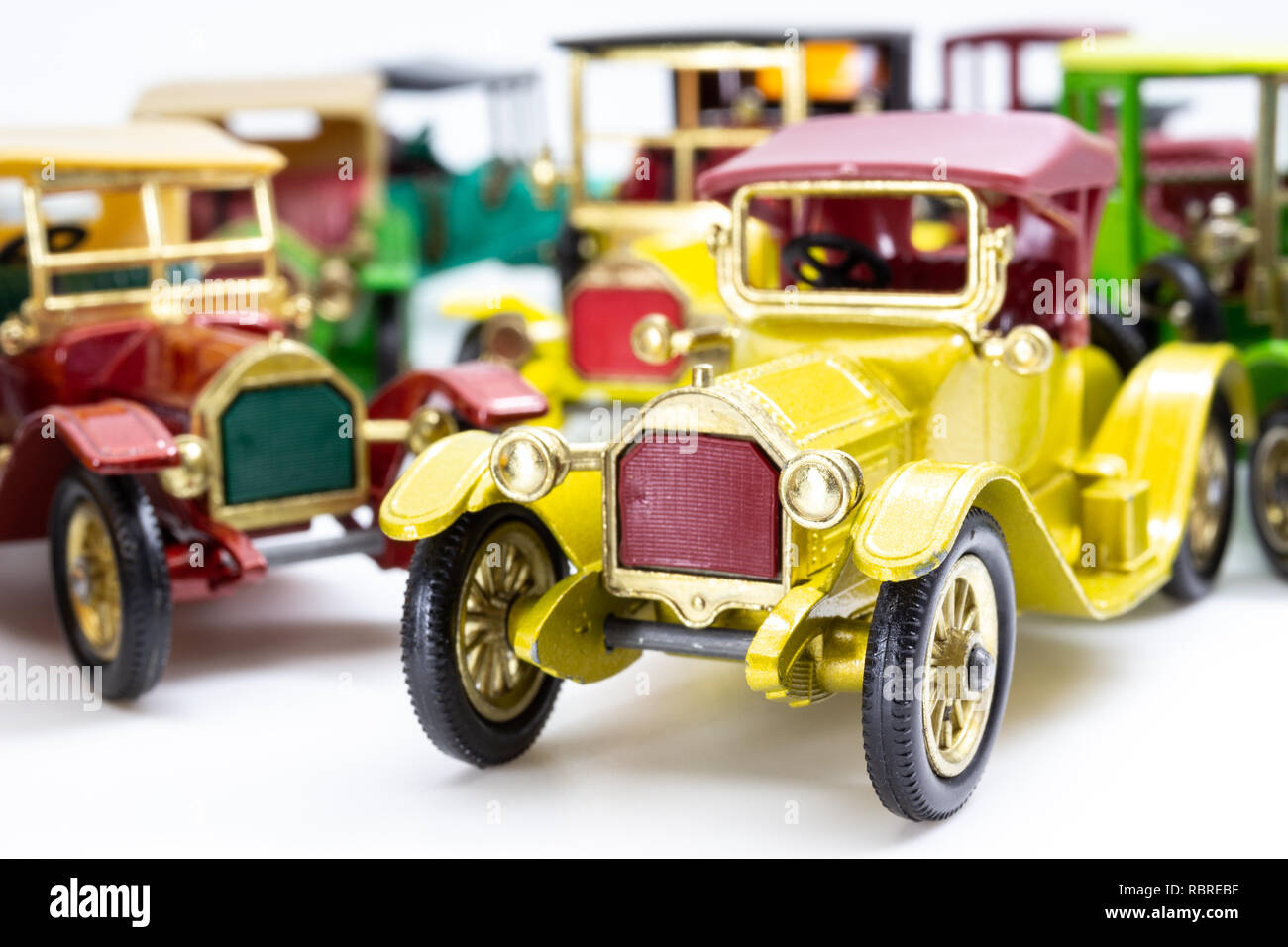 Matchbox Models of Yesteryear cars from the beginning of the 20th century Stock Photo