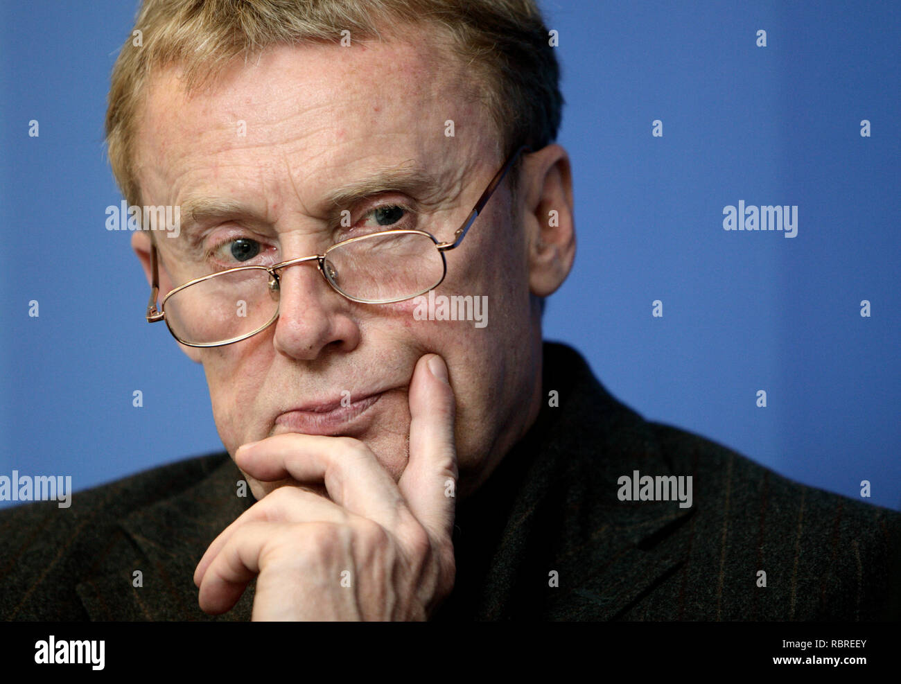 Warsaw, Mazovia / Poland - 2007/10/04: Daniel Olbrychski - polish film actor and theatre actor in a press meeting with media Stock Photo