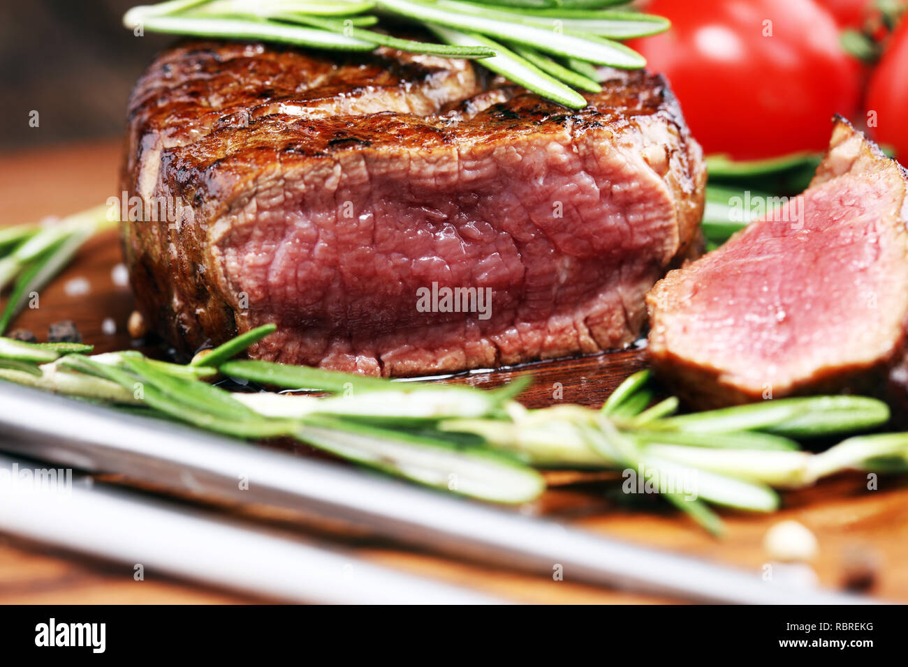 Barbecue Rib Eye Steak. Black Angus Prime meat steaks Machete ...