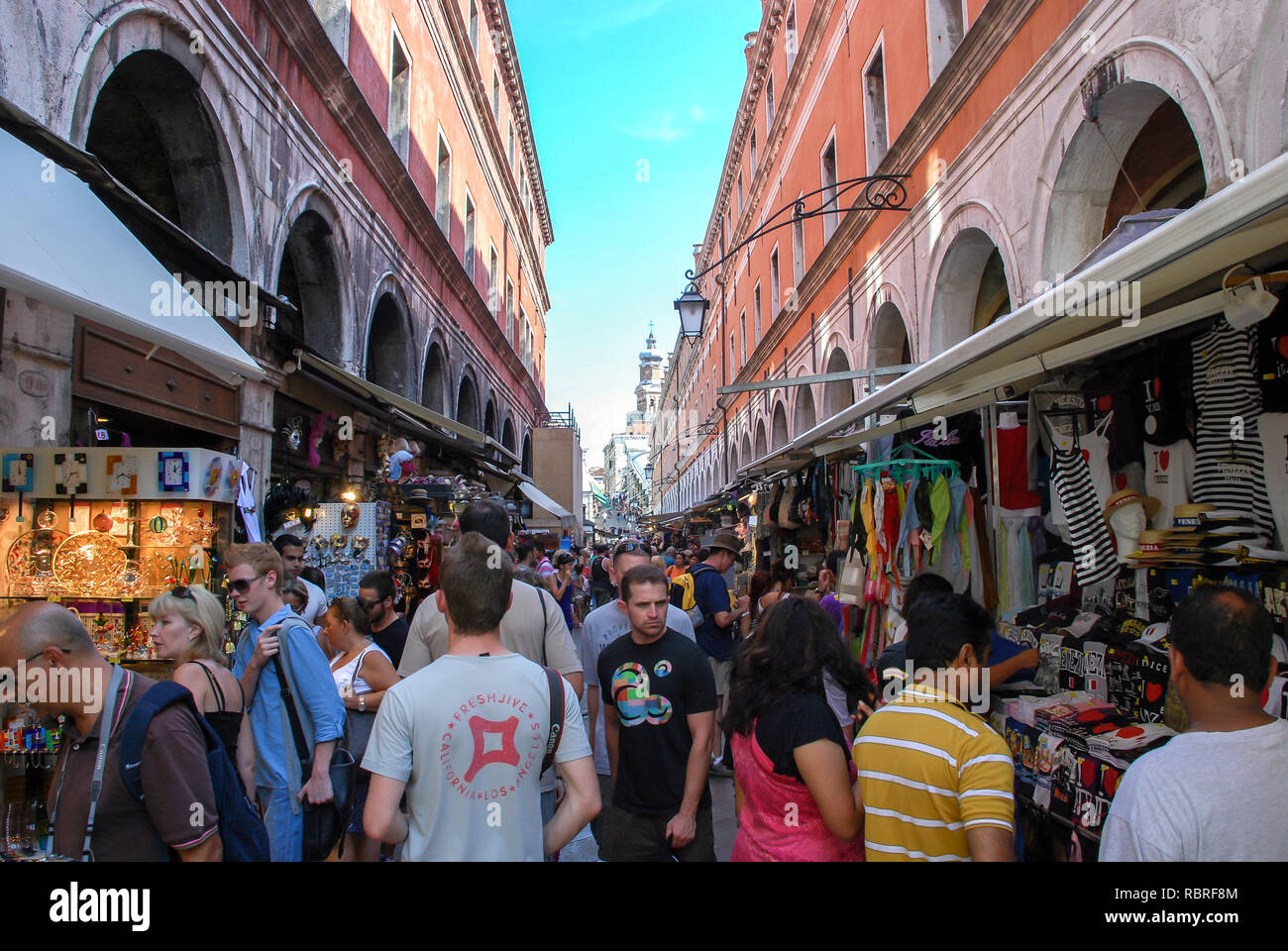 Venice, Italy, one of the main shopping streets souvenir from Venice
