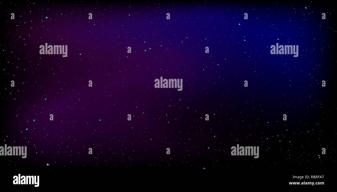 Space Stars Background. Vector Illustration of The Night Sky Stock ...