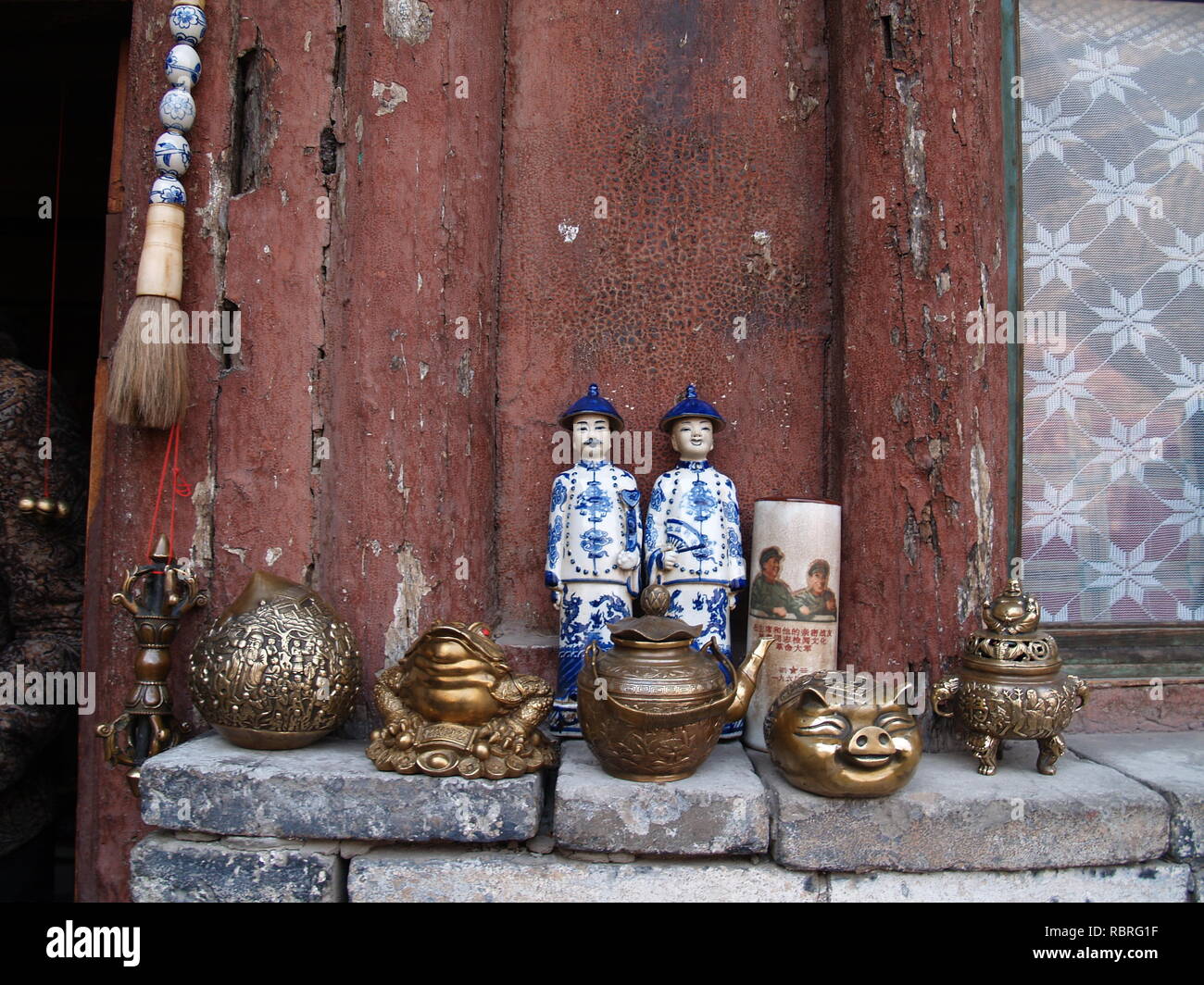 Chinese curios on sale at shop Stock Photo