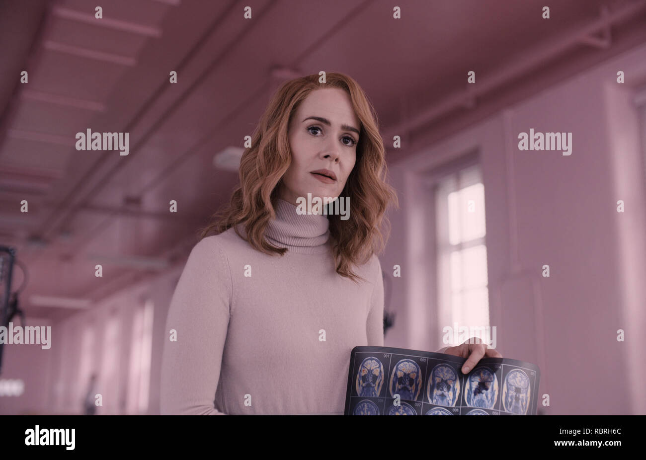Sarah Paulson as psychiatrist Dr. Ellie Staple in 'Glass,' written and directed by M. Night Shyamalan. Photo Credit: Universal Pictures / The Hollywood Archive Stock Photo