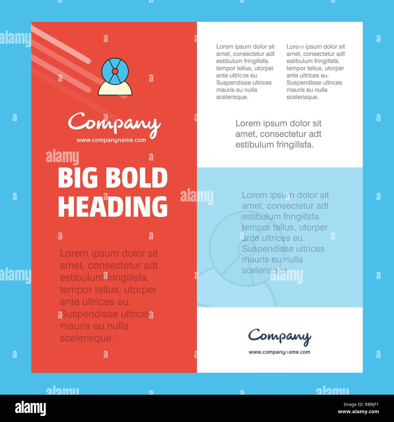Disk Avatar Business Company Poster Template With Place For Text And Images Vector Background 