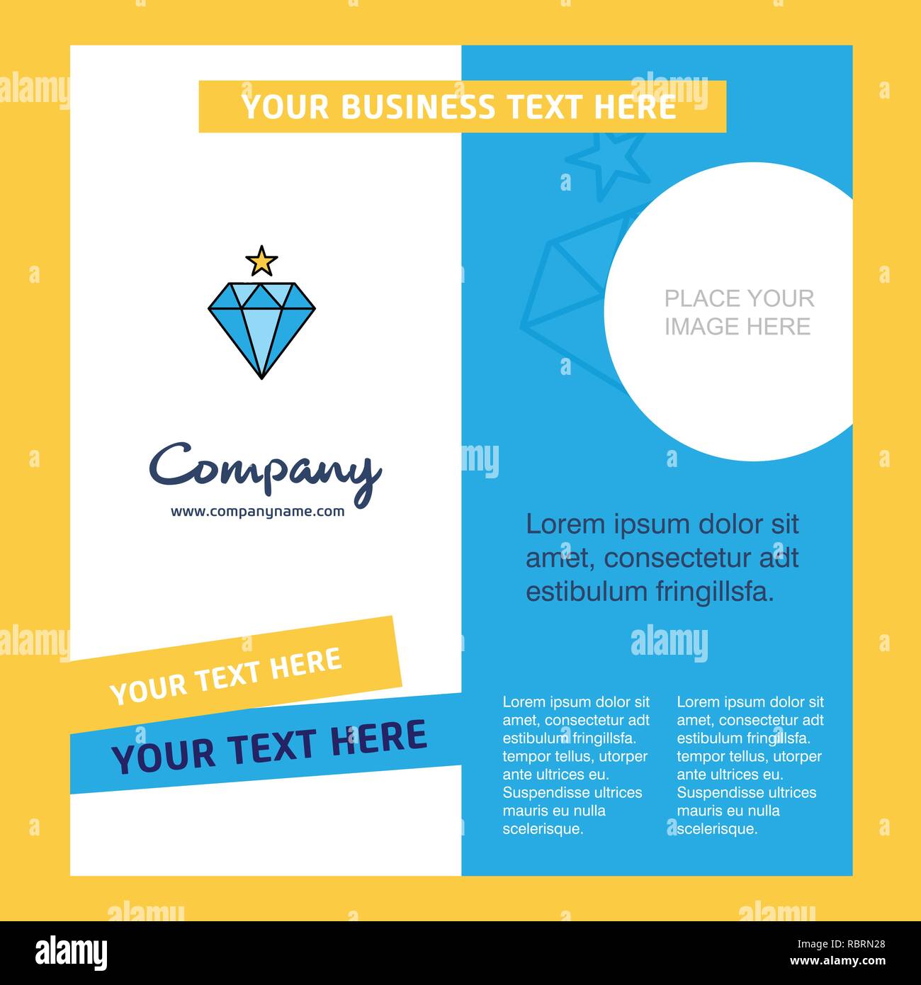 Diamond Company Brochure Template. Vector Busienss Template Stock ...