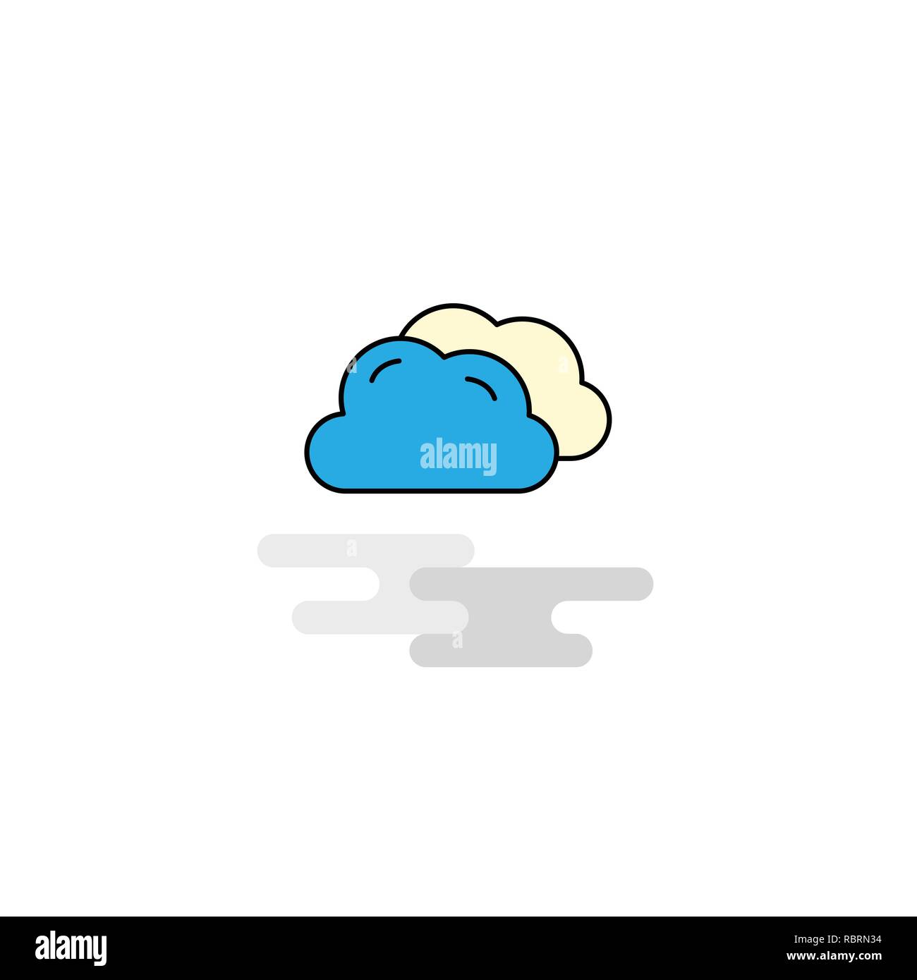 Flat Clouds Icon. Vector Stock Vector Image & Art - Alamy
