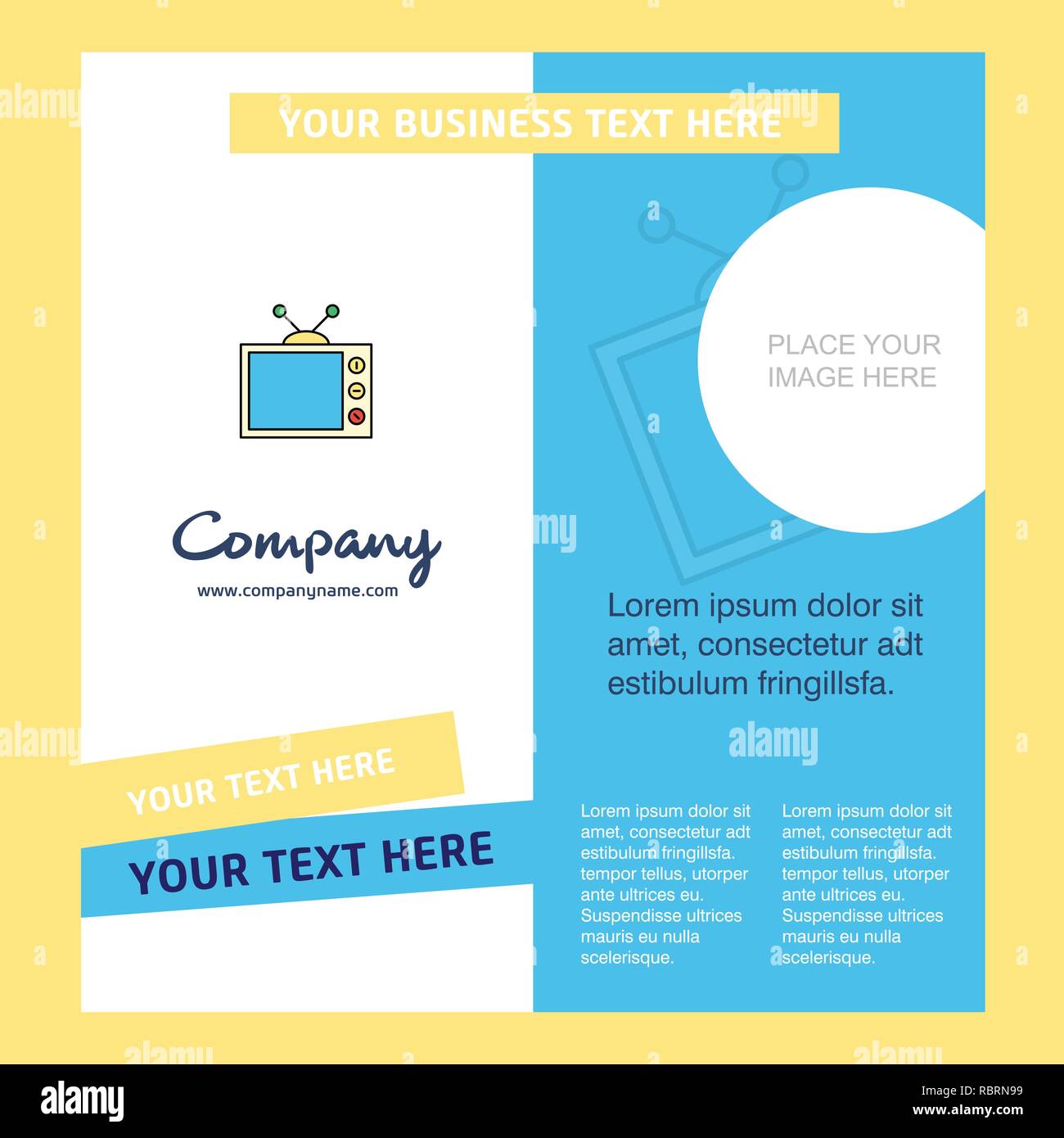 Television Company Brochure Template. Vector Busienss Template Stock ...