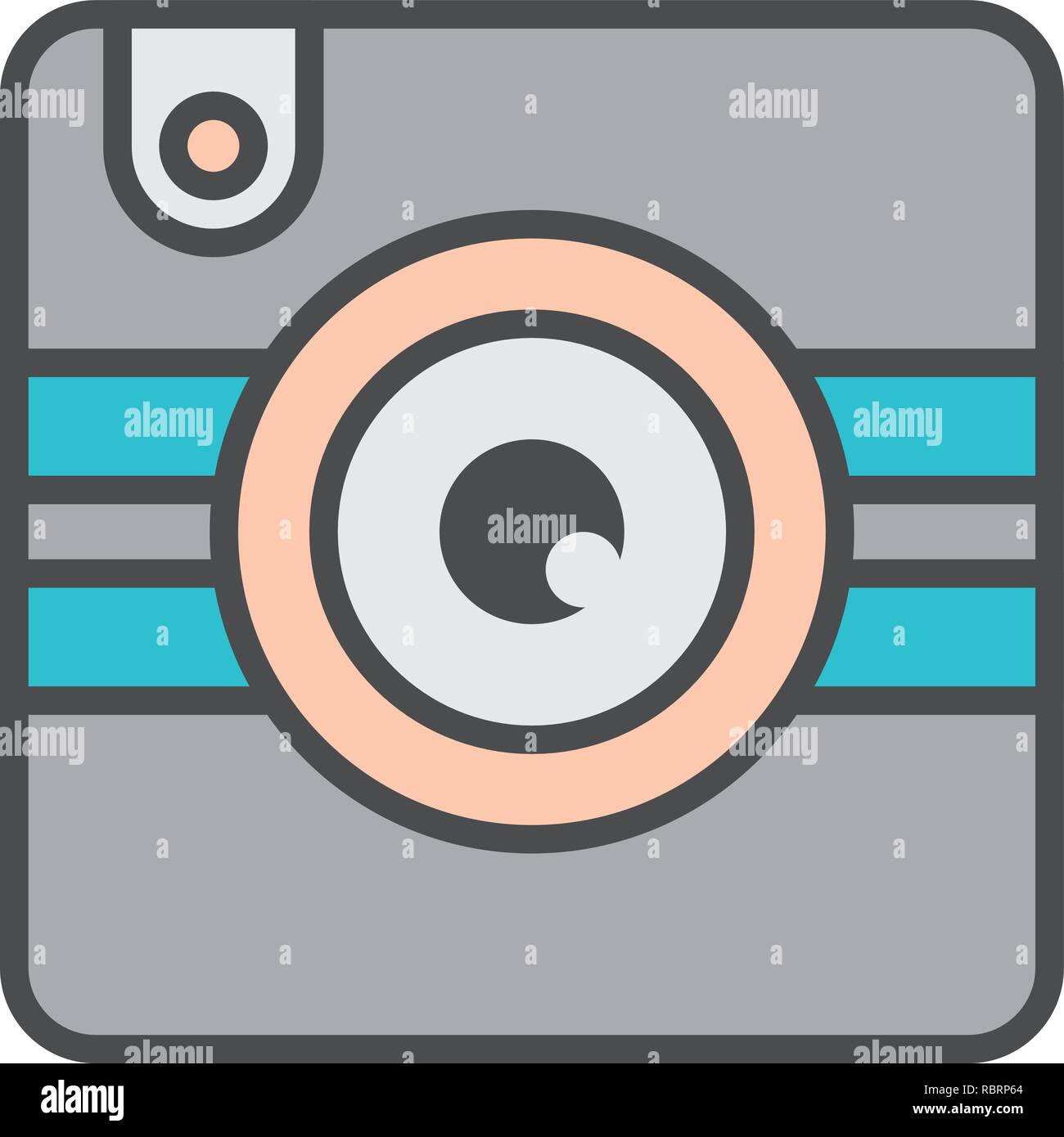 camera photography application icon flat vector art Stock Vector Image ...