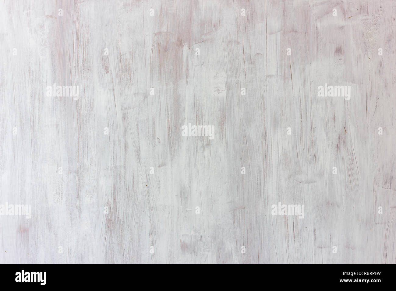White background. Wood textured board, painted with broad strokes Stock Photo