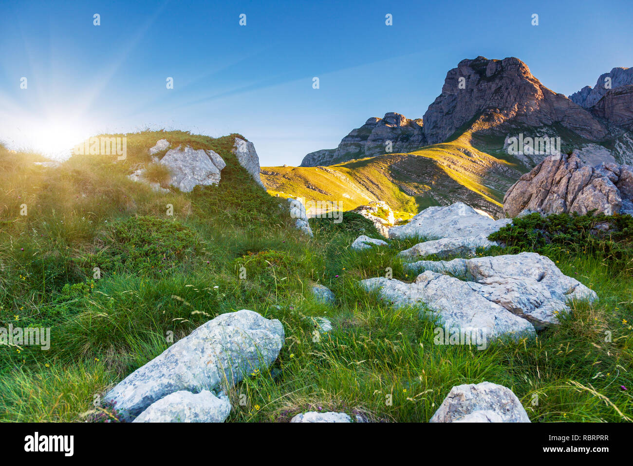 Wonderful view to mountains in the national park Durmitor in Montenegro,  Balkans. Europe. Beauty world Stock Photo - Alamy, image size:1300x956
