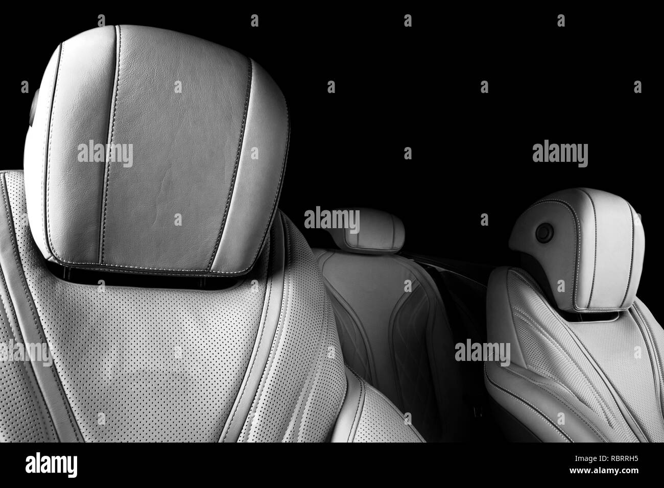 Modern Luxury car inside. Interior of prestige modern car. Comfortable