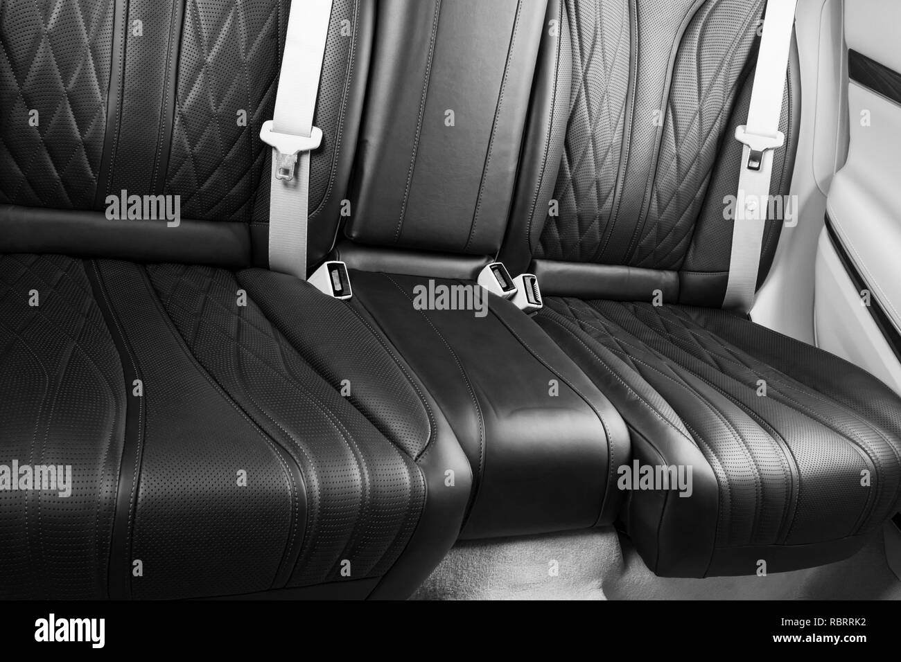 Modern Luxury car inside. Interior of prestige modern car. Comfortable