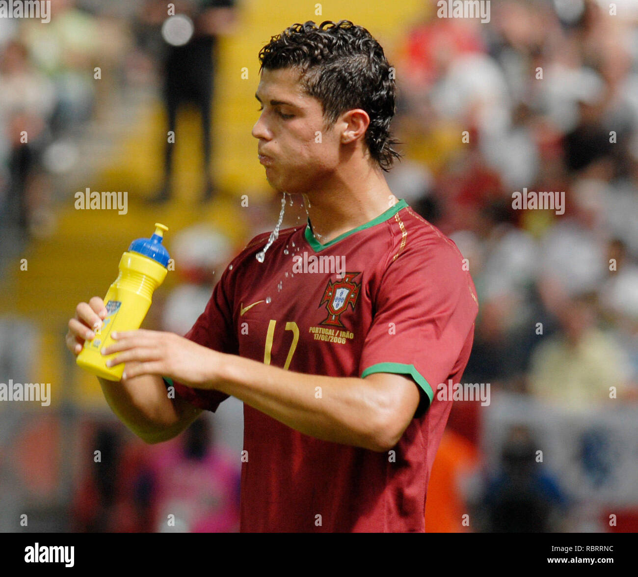 FIFA WM Stadion Frankfurt  Germany, 17.06.2006,  FIFA  World Cup Germany 2006  Portugal  vs Iran 2:0 --- Cristiano RONALDO (POR) Stock Photo