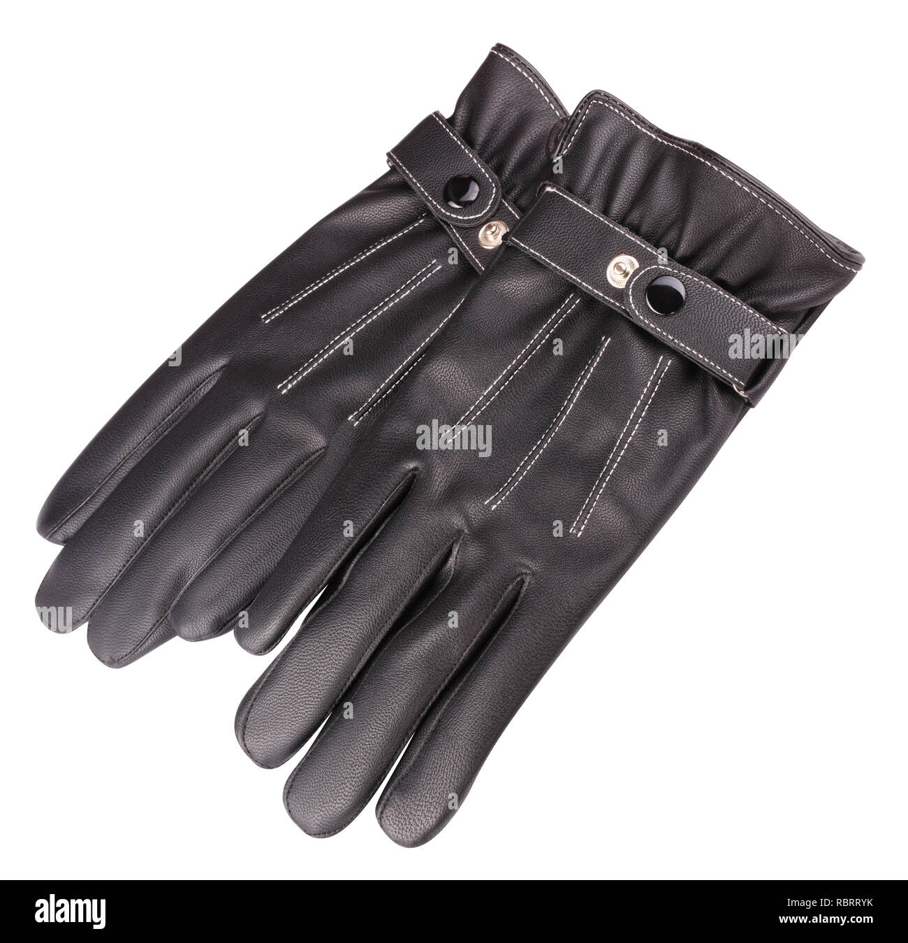 two Leather Gloves Isolated Stock Photo - Alamy