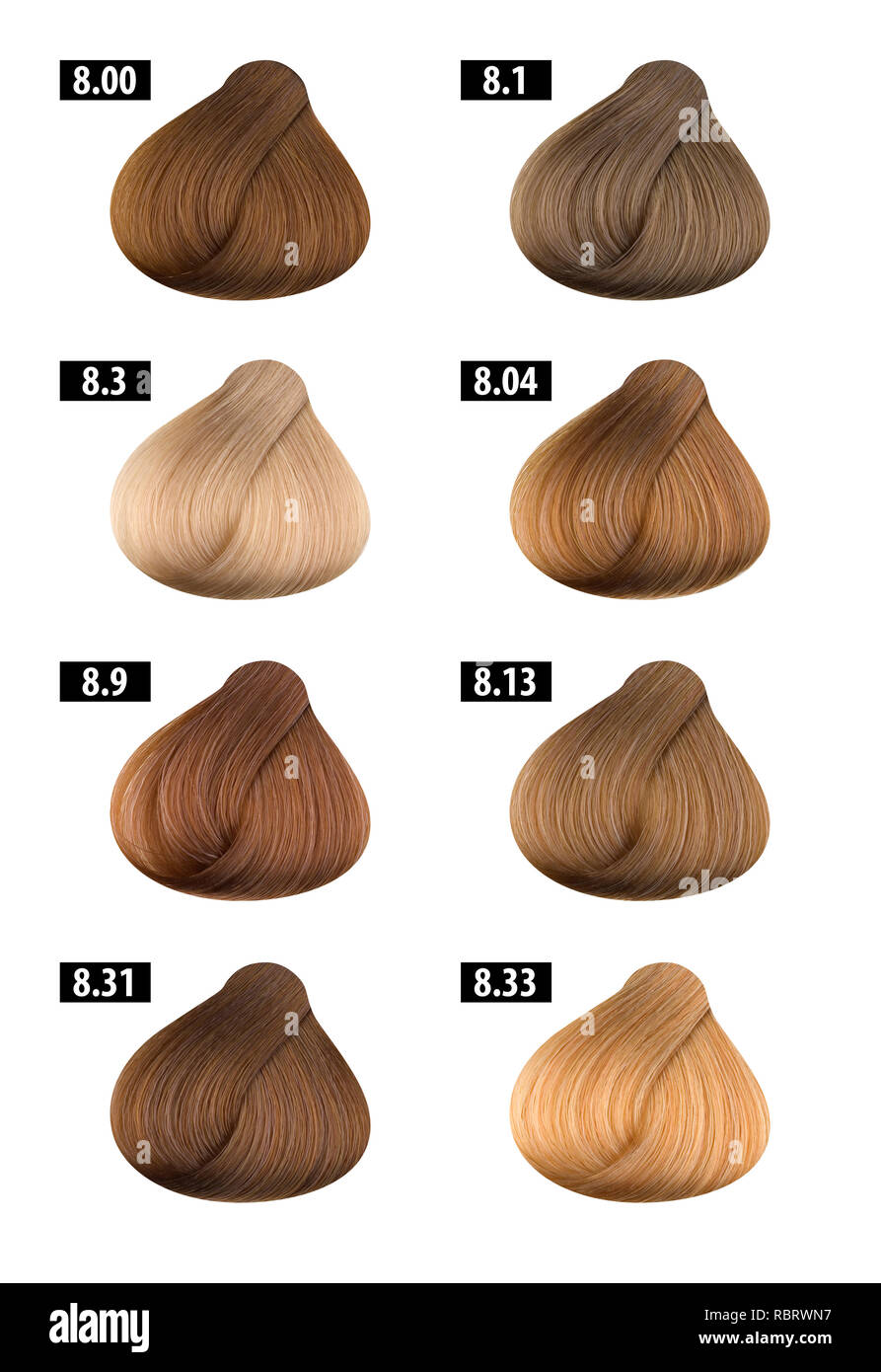 Brown Hair Chart Colour