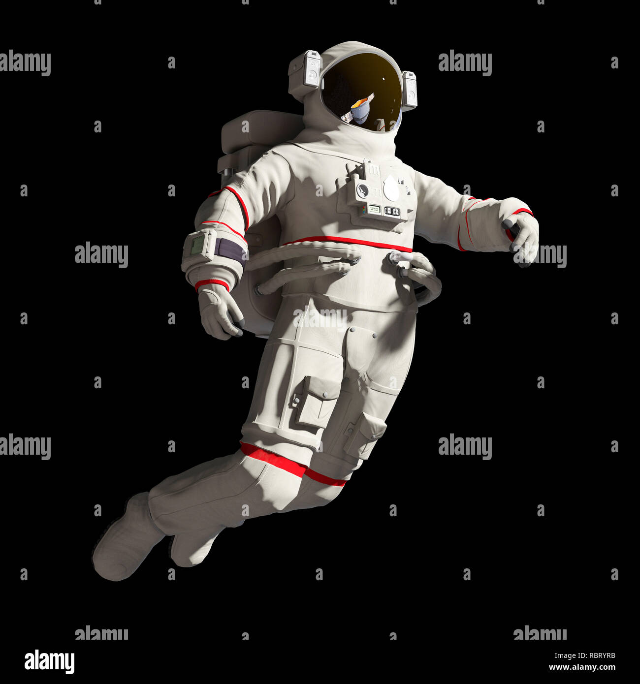 Illustration of an astronaut in space Stock Photo - Alamy