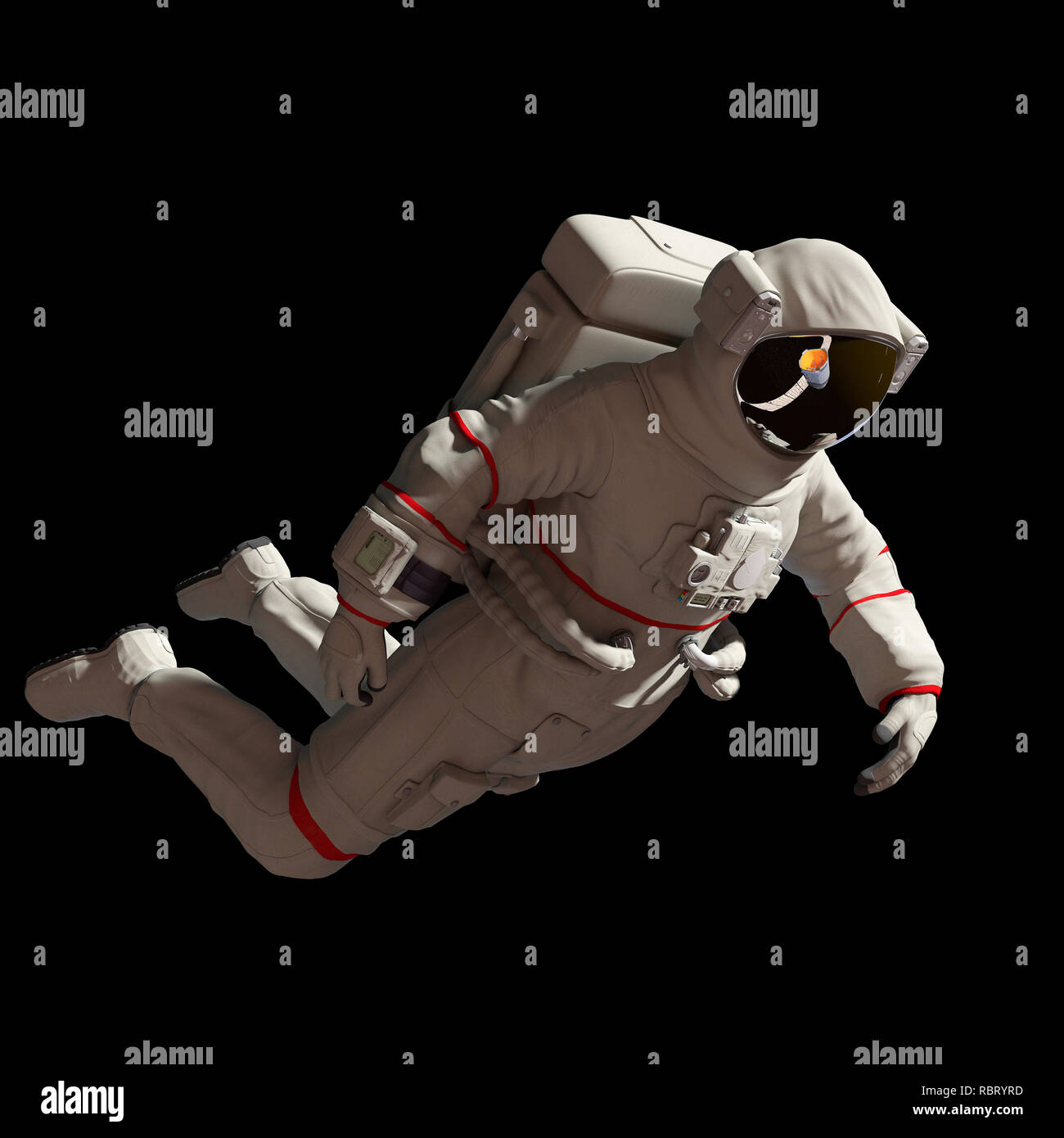 Illustration of an astronaut in space Stock Photo - Alamy