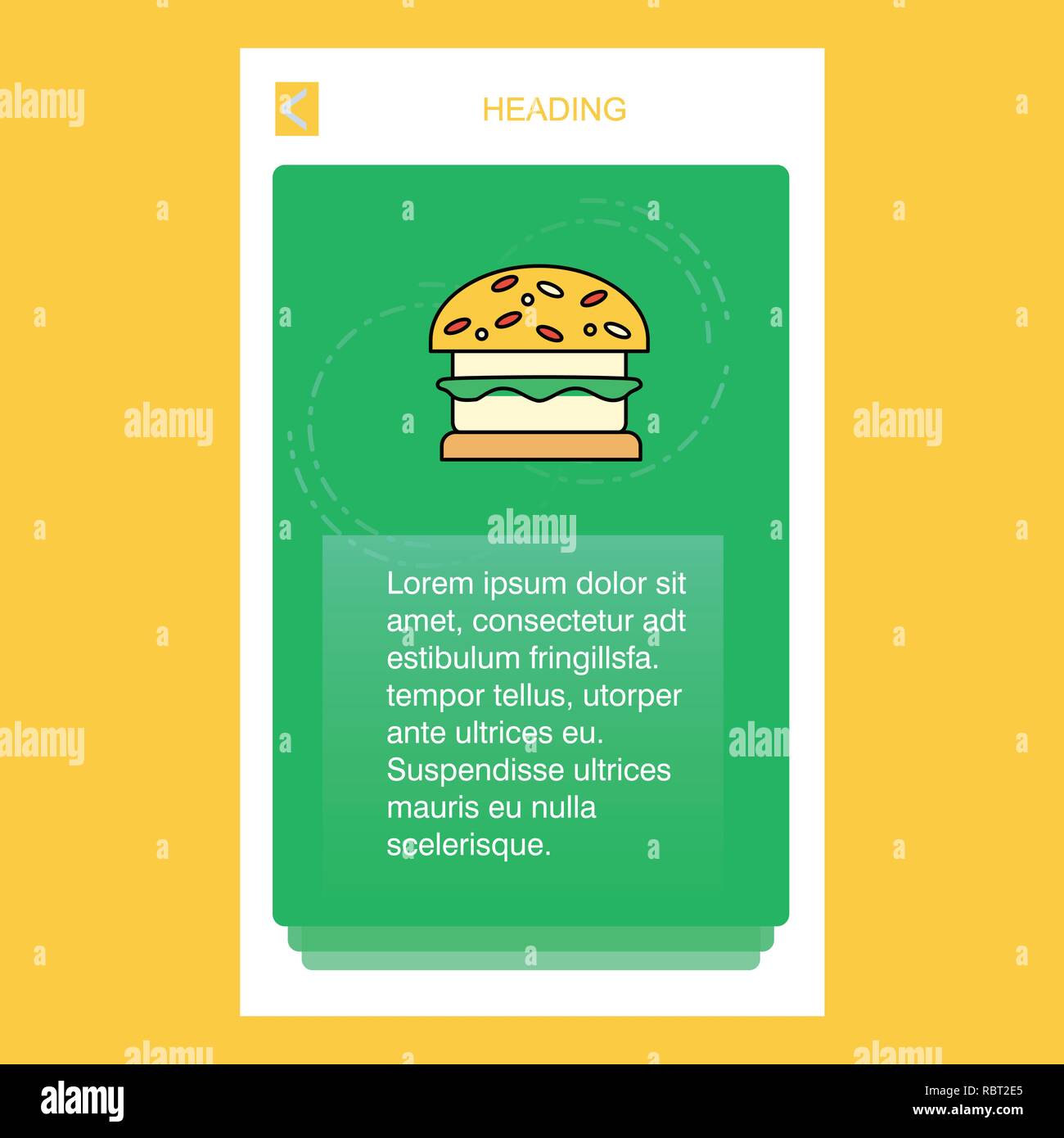 Burger Mobile Vertical Banner Design Design Vector Stock Vector