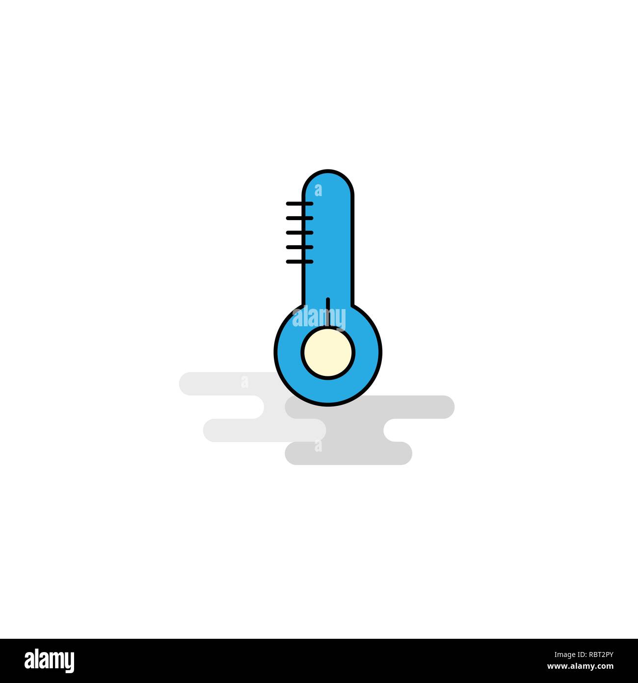 Flat Thermometer Icon. Vector Stock Vector Image & Art Alamy