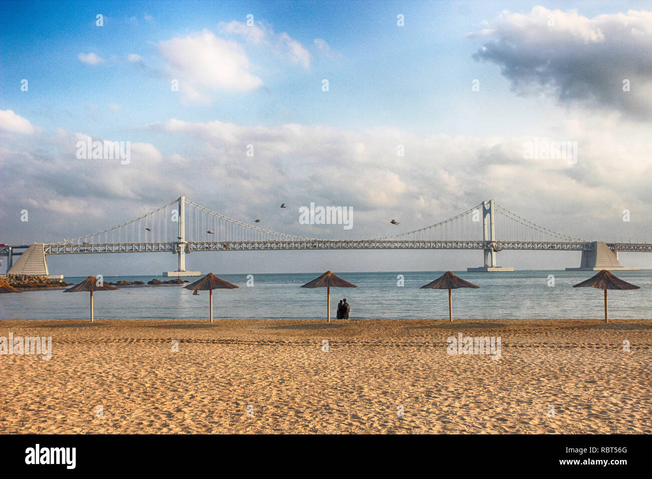 View of Gwangalli Beach, Busan, south Korea, Asia Stock Photo - …