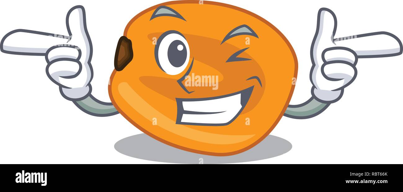 Wink corn nuts are on mascot plate Stock Vector