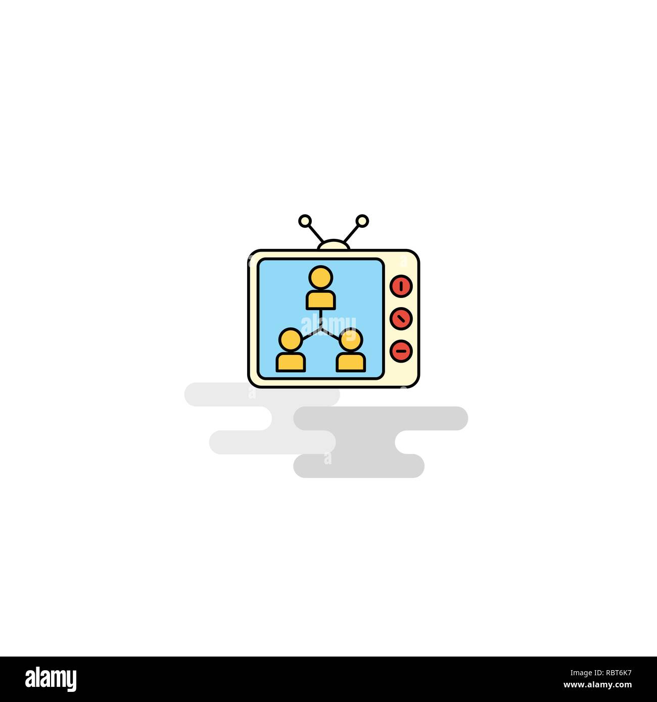 Flat Television Icon. Vector Stock Vector Image & Art - Alamy