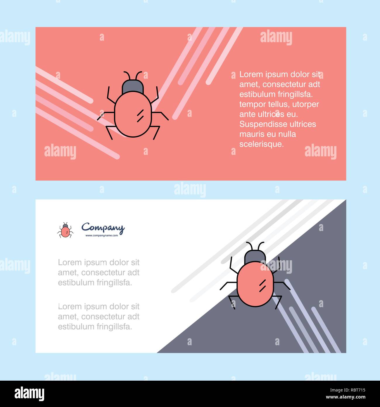 Bug abstract corporate business banner template, horizontal advertising ...