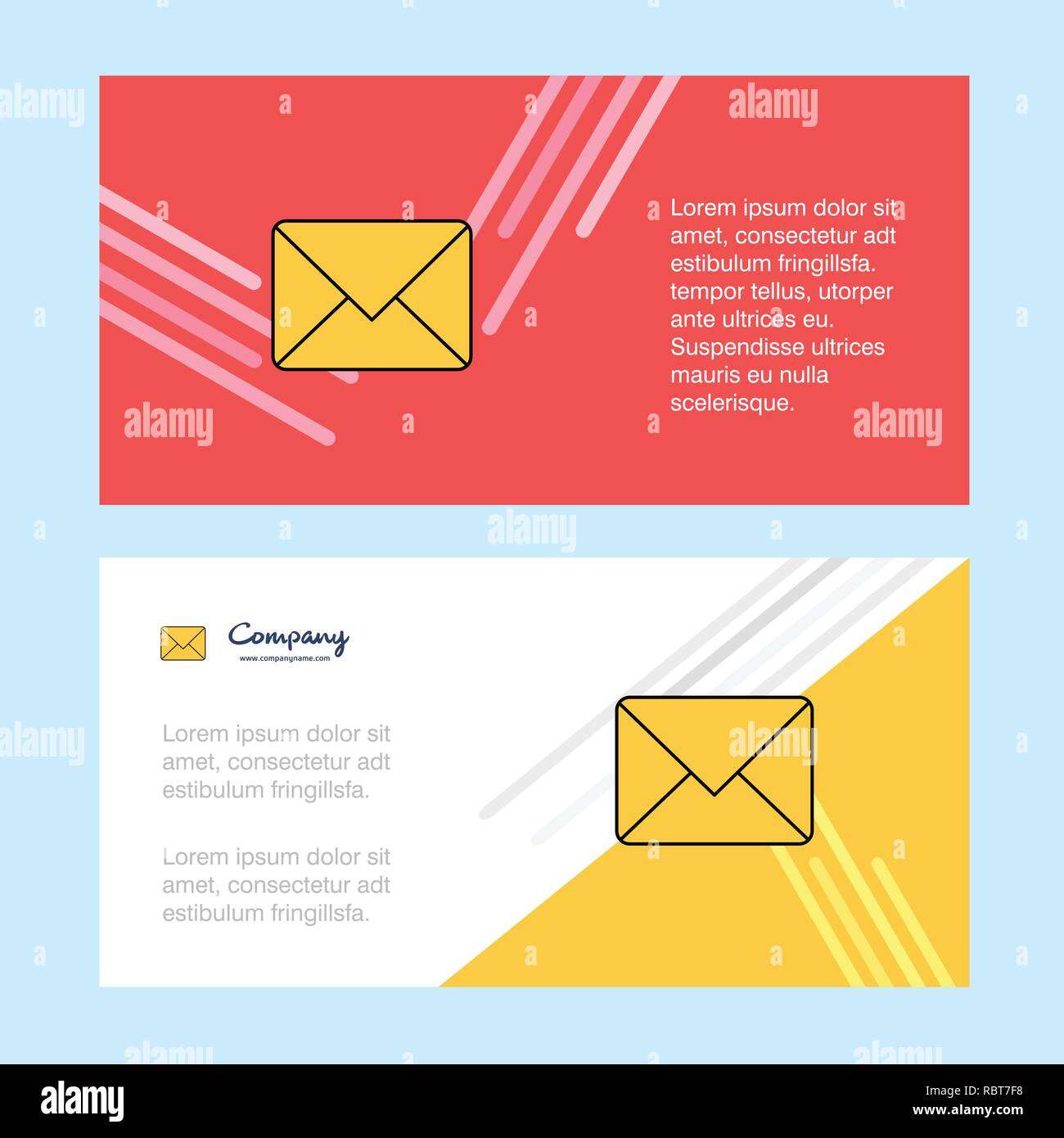 Message abstract corporate business banner template, horizontal ...