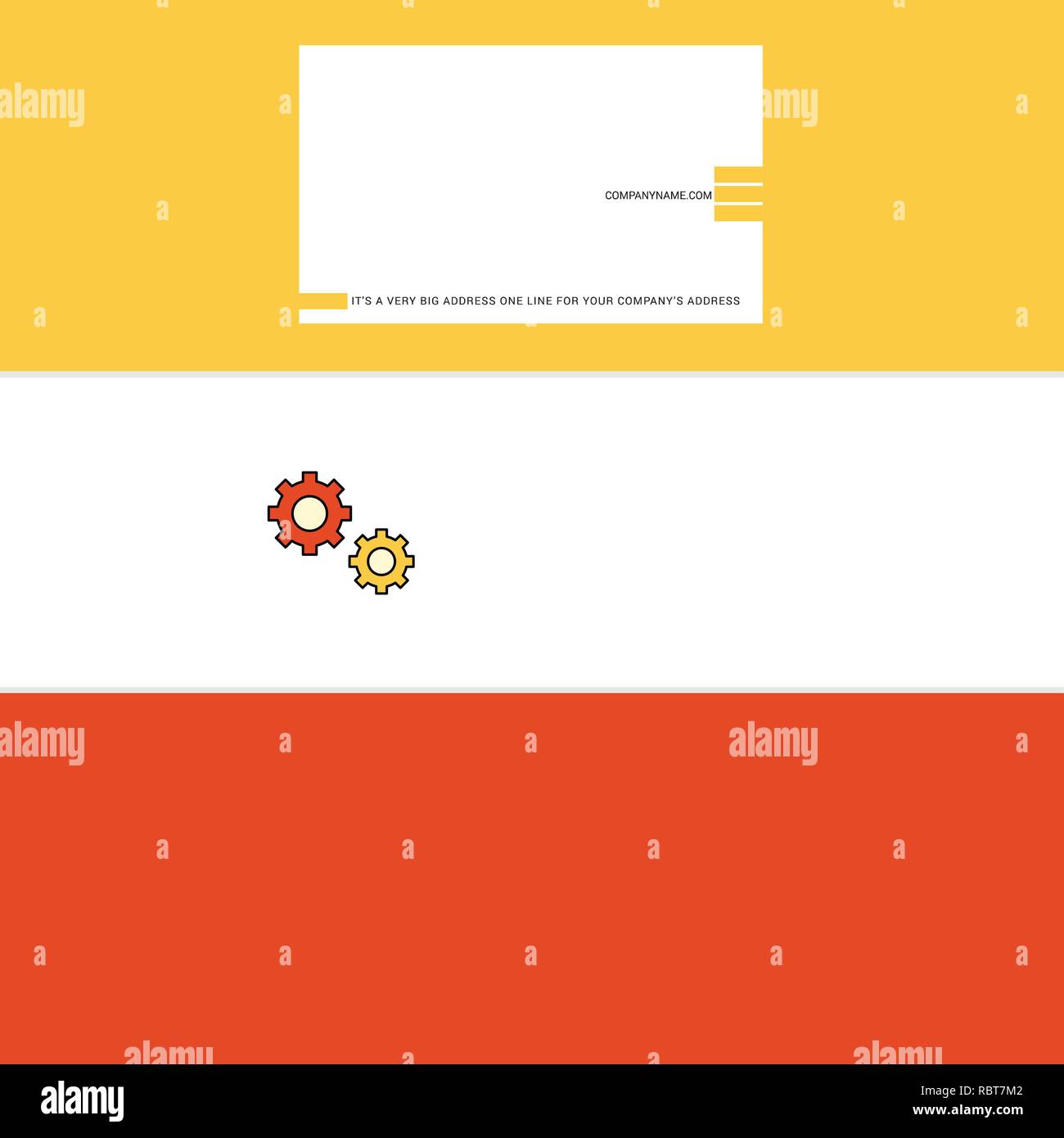 Beautiful Gear Logo and business card. vertical Design Vector Stock ...