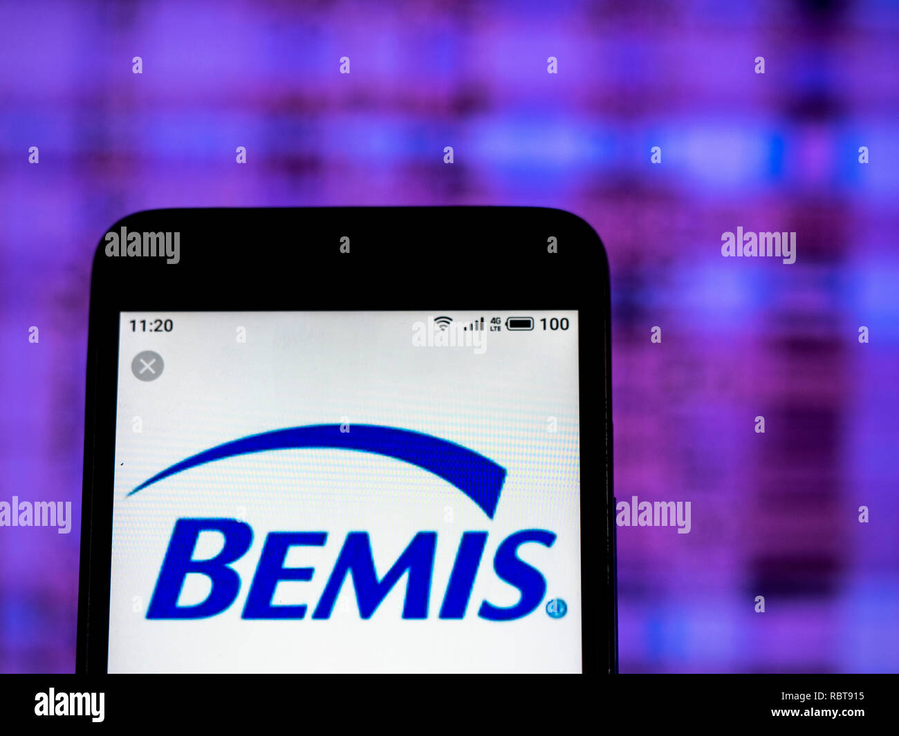 Bemis Manufacturing Company logo seen displayed on smart phone Stock Photo Alamy
