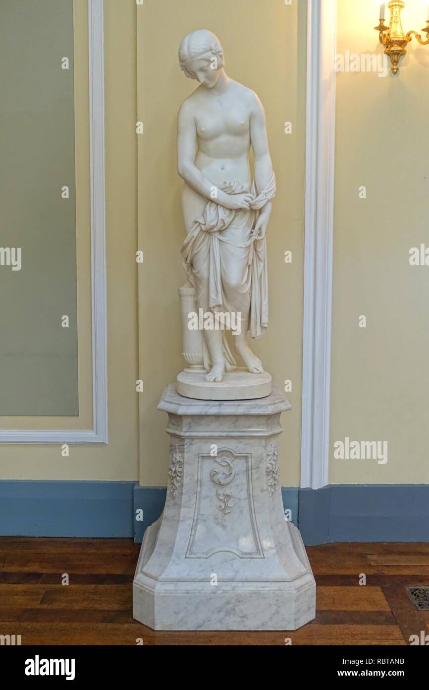 A Nymph going to the Bath, by Richard James Wyatt, 1830s - Wrest Park - Bedfordshire, England - DSC08361. Stock Photo