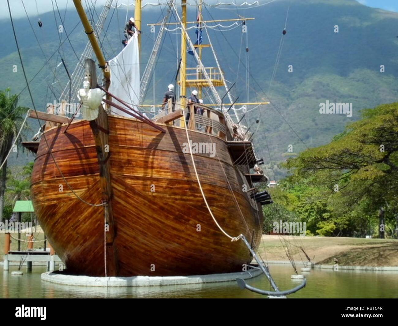 A ship replica used by Simon Bolivar 02 Stock Photo Alamy