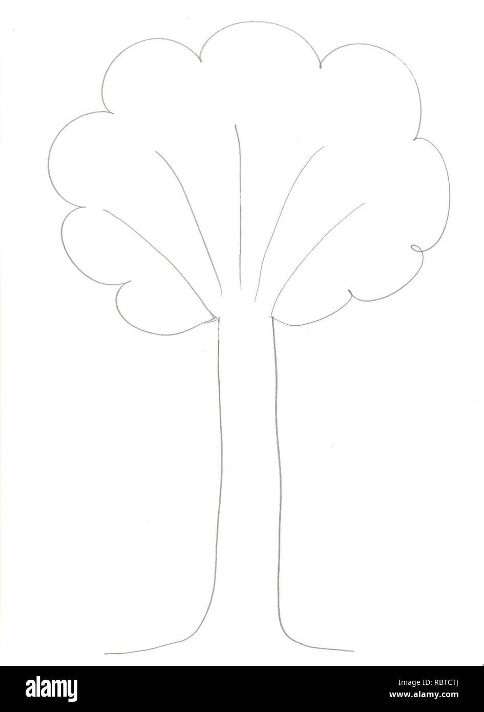 A tree - illustration for House-Tree-Person Test Stock Photo - Alamy