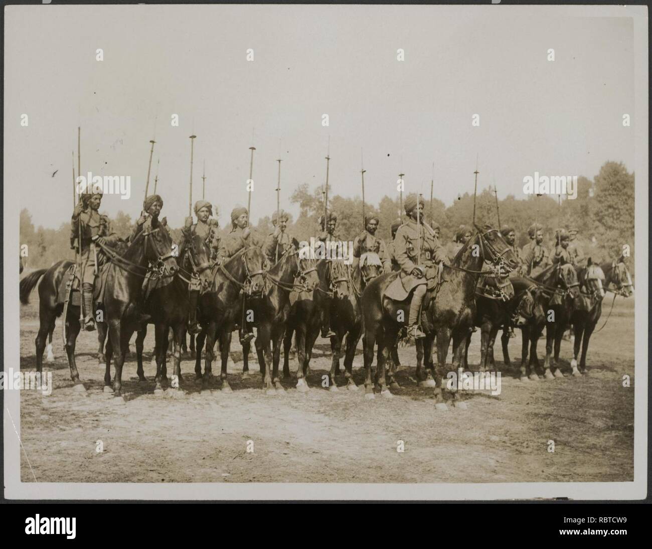 India Cavalry Scouts-9th Hodson/'s Horse in Vraignes France Photo WW I