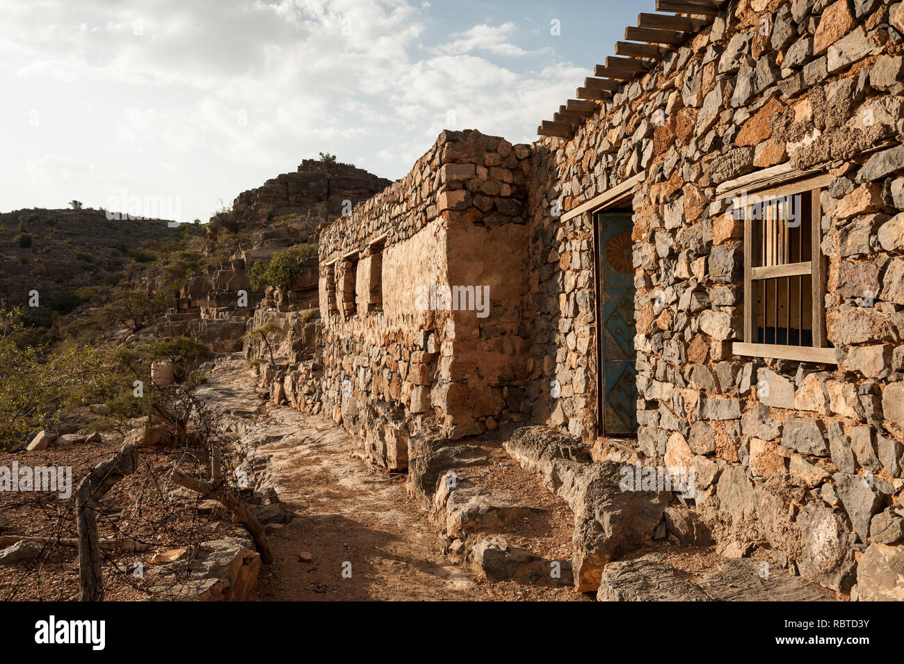 Omani mountain village Stock Photo